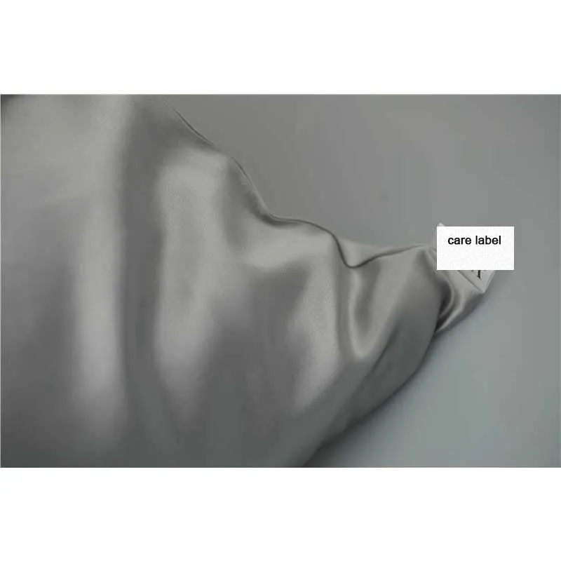 19 Momme silk pillowcase - Queen - Hidden Zip - Silver Grey