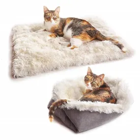 2 in 1 Pet Mattress Nest Convertible Pad Plush Mattress