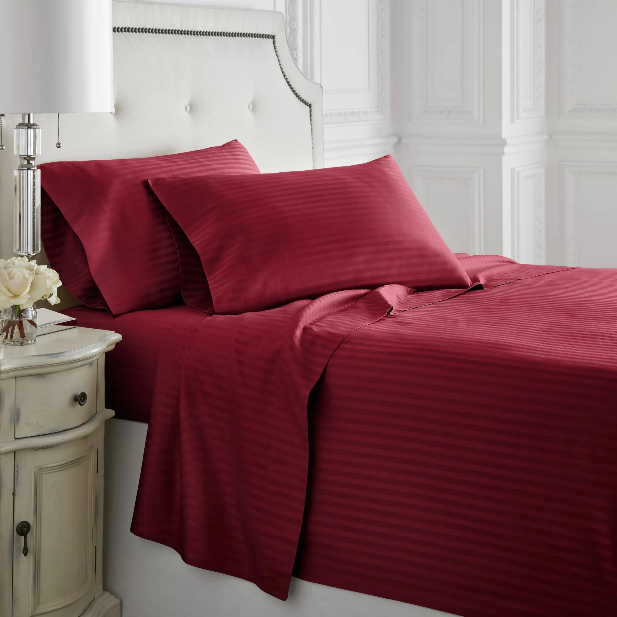 400 Thread Count 100% Egyptian Cotton Sheet Sets - Stripe