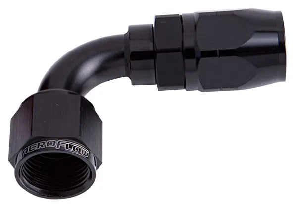 500 Series Cutter Swivel 90° Hose End -4AN AF503-04BLK