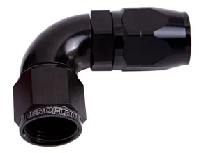 550 Series Cutter One-Piece Full Flow Swivel 90° Hose End -6AN AF553-06BLK