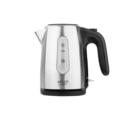 Adler Ad 1273 Electric Kettle 1 L 1200 W Black, Hazelnut, Stainless Steel