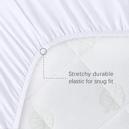 Bassinet Mattress Pad Cover - Fits SNOO Smart Sleeper Baby Bassinet, 2 Pack, Bamboo, Waterproof