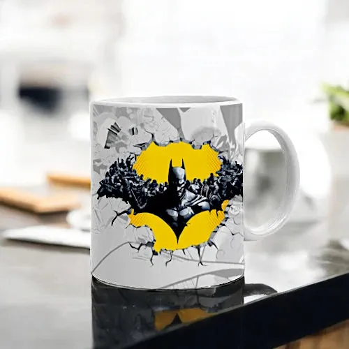 Batman Printed White Ceramic Coffee Mug