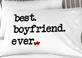 Best Boyfriend Ever Valentines Card on a Pillowcase  for him Couple  Valentine s Day Love BF Bedroom Funny Valentine's Day Pillow Gift Idea