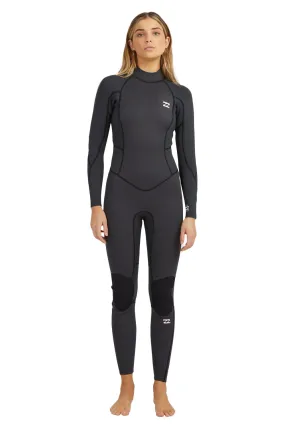 Billabong Women's 3/2mm Launch Back Zip Steamer Wetsuit