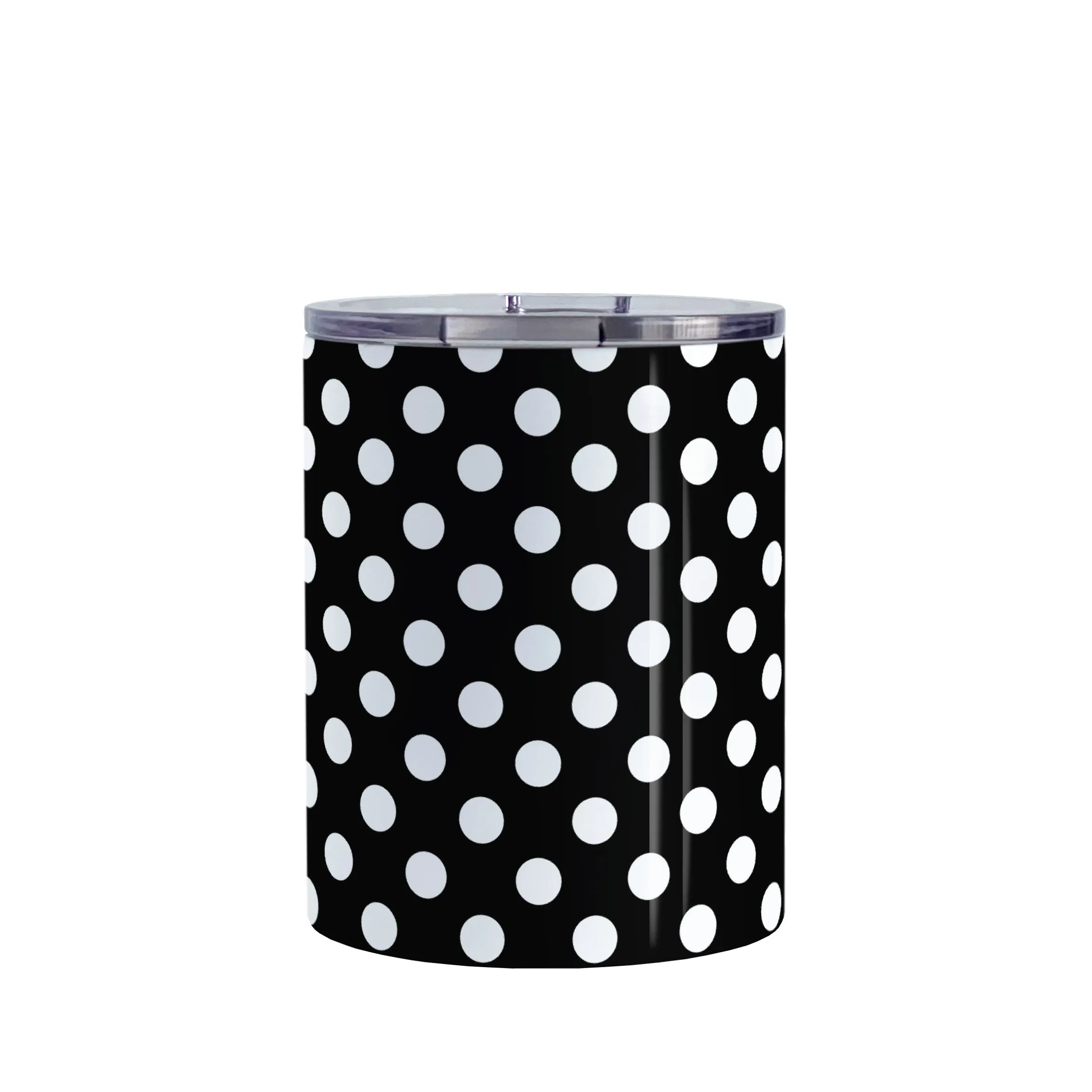 Black Polka Dot Tumbler Cup