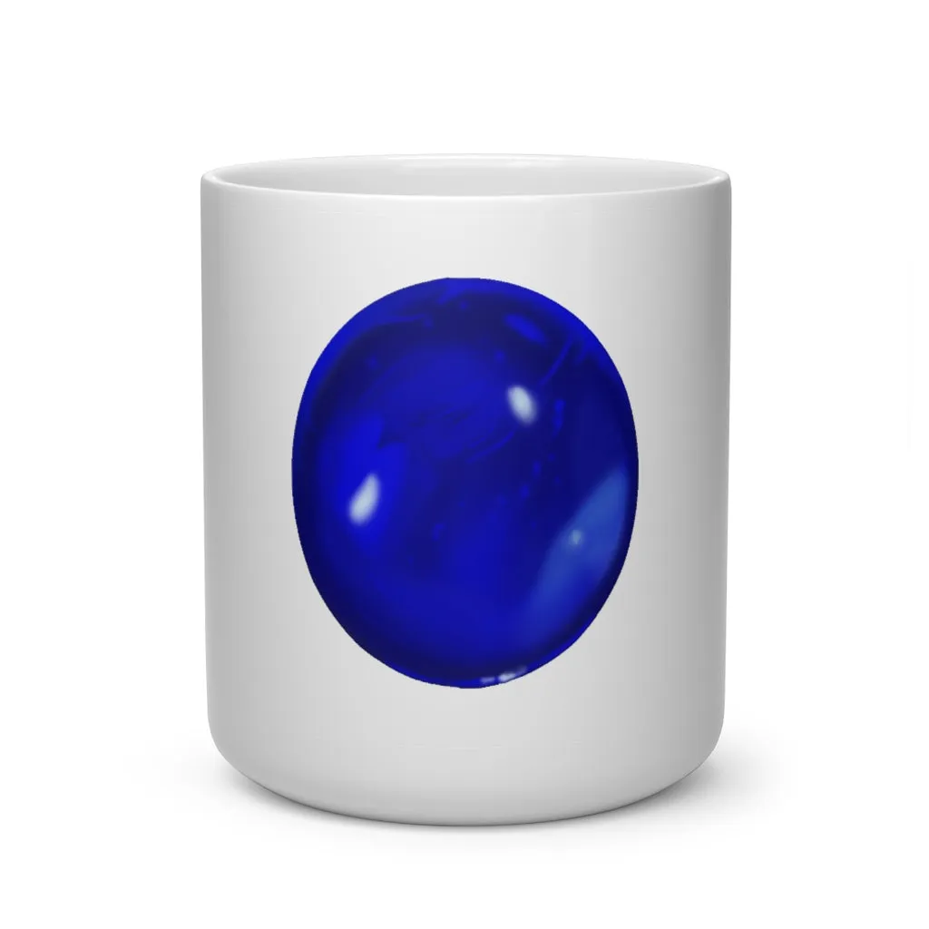 Blue Orb Heart Shape Mug