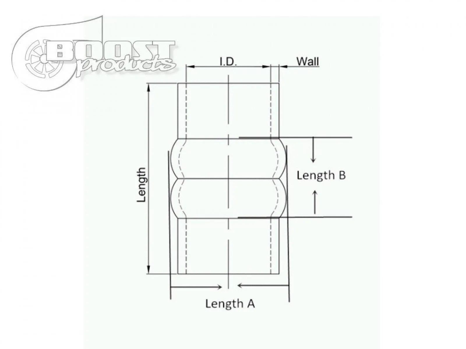 BOOST Products Silicone Coupler with Double Hump, 102mm (4") ID, Blue