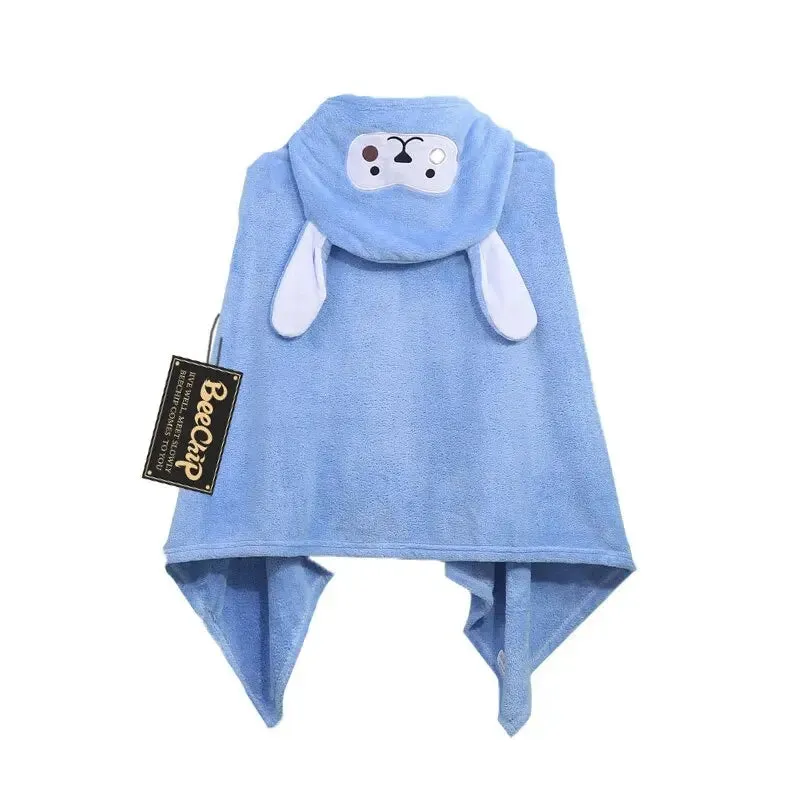 Cartoon Animal Baby Bath Towel Absorbent Fast Drying Without Linting Fluffy Soft Best For Little Baby Winter Children'S Bathrobe