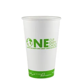 Compostable Coffee Cups - 16oz Eco-Friendly Paper Hot Cups - One Cup, One Earth (90mm) - 1,000 ct