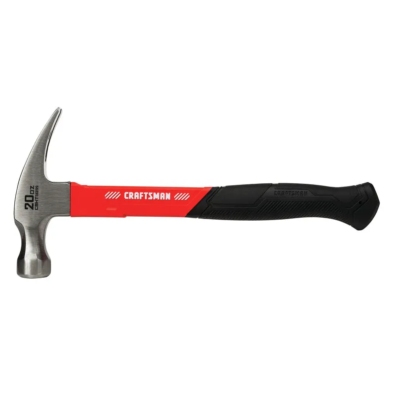 Craftsman 20 oz Smooth Face Claw Hammer 10.75 in. Fiberglass Handle