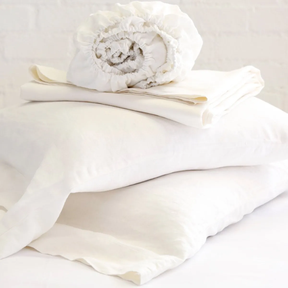 Cream Linen Sheet Sets by Pom Pom at Home