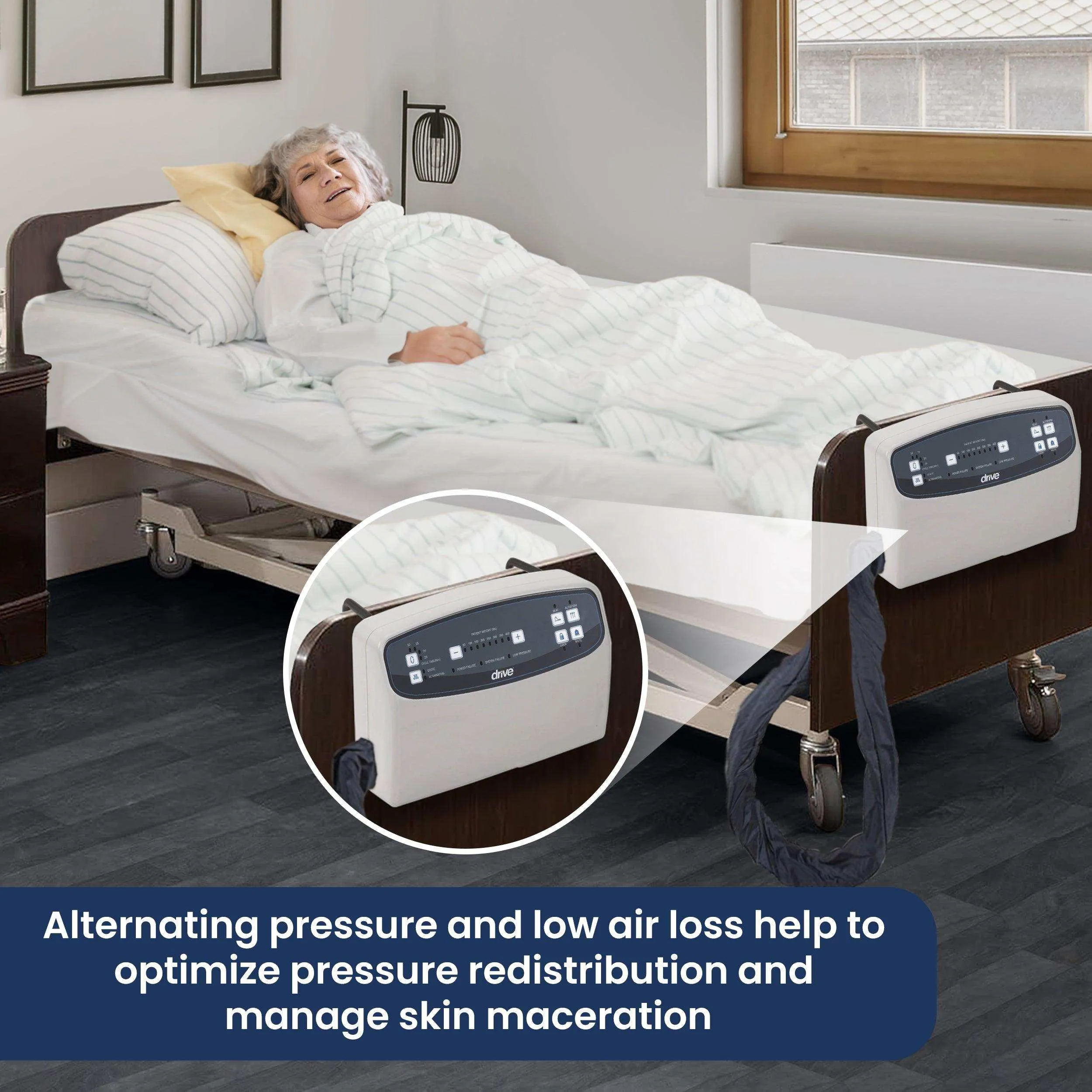 Drive Medical Med Aire Plus Defined Perimeter Low Air Loss Mattress -  8"