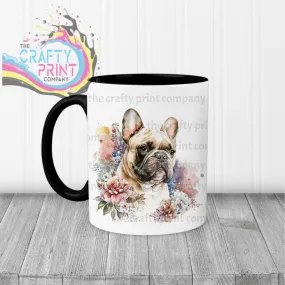 French Bulldog Pastel Flowers Mug