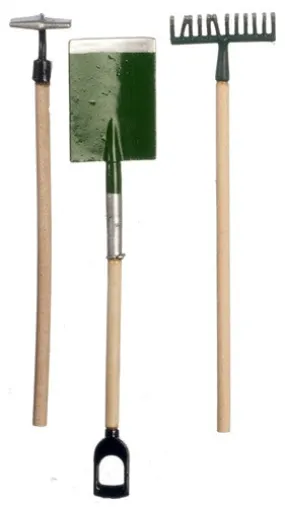 Garden Tool Set, Rake, Shovel, Hoe