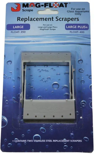 GULFSTREAM - Mag-Float Replacement Scraper Blades Aquarium Cleaner Large - 2 Scrapers