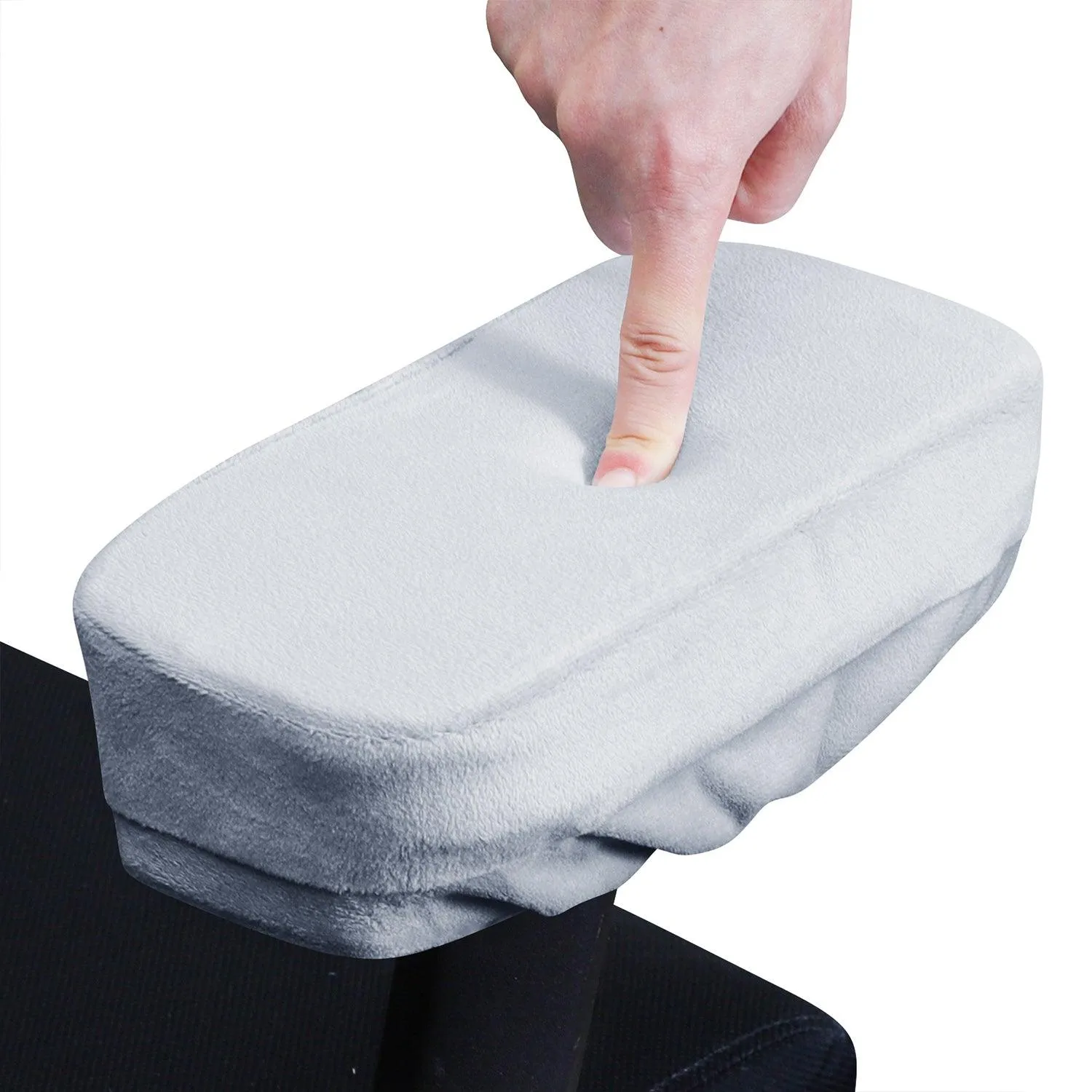 HOKIPO Chair Arm Rest Cushion Pad for Office Chair Comfy Armrest Covers, Grey