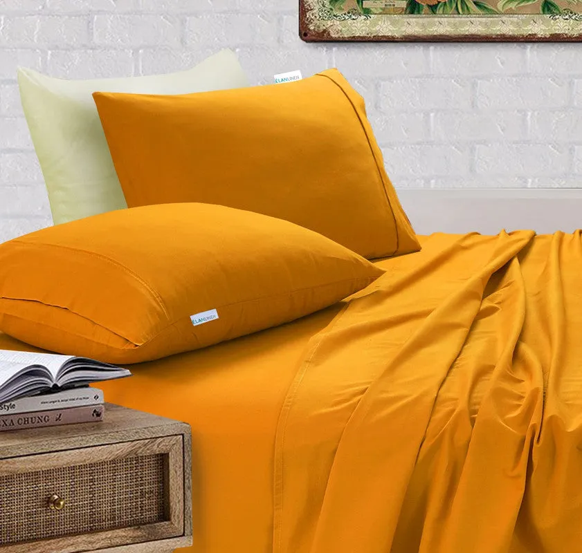 Hypoallergenic 500TC Egyptian Cotton King Bed Sheets Set - Elan Linen