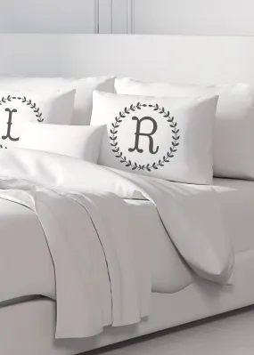 Initial "R" Luxury Bamboo Sateen Pillowcase