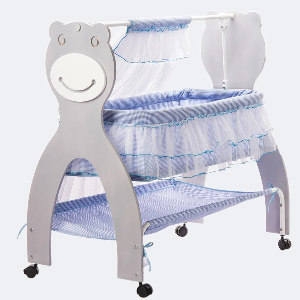 Kiddery Baloo | Wooden Cradle | Grey