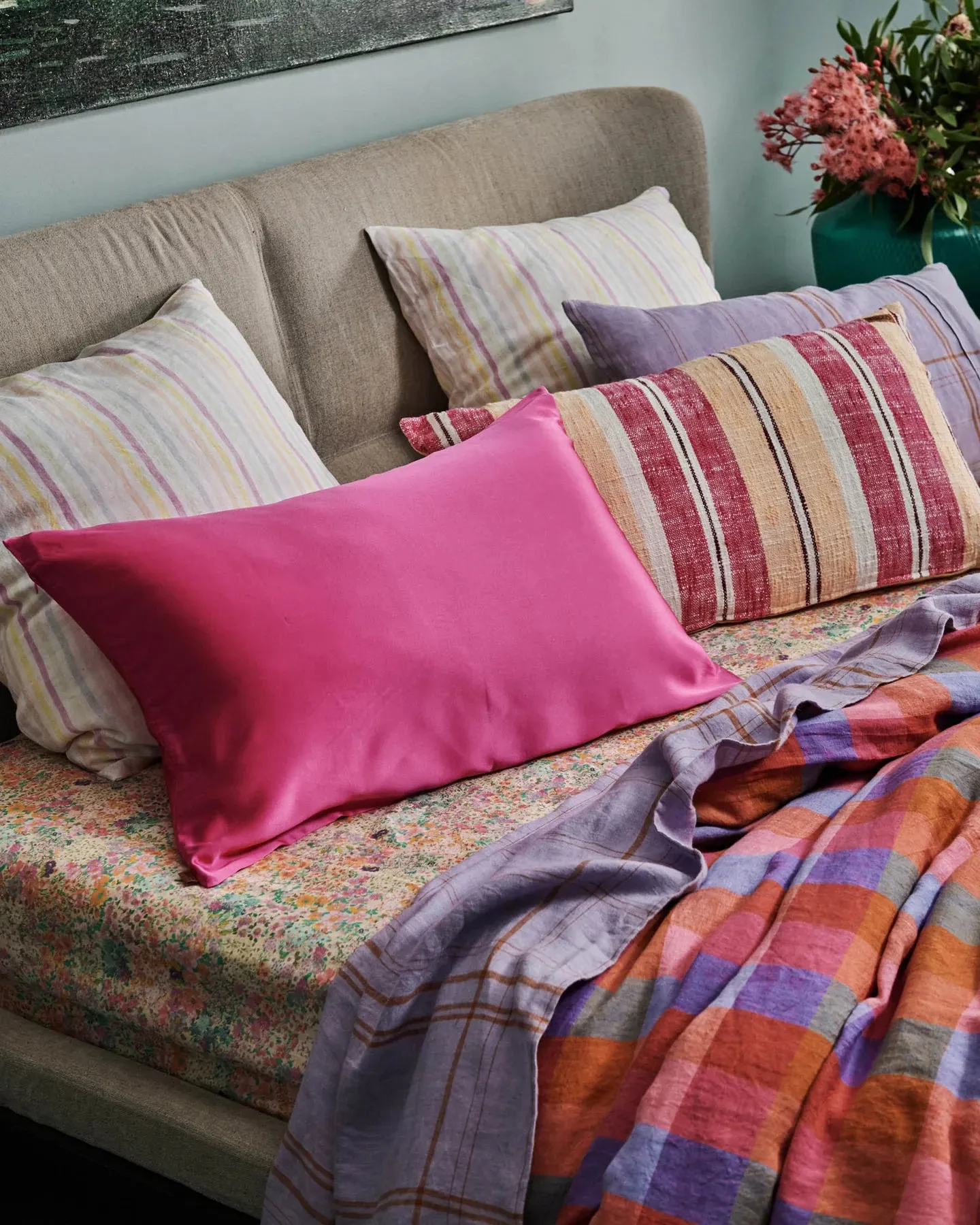 Kip & Co Perfect Pink Silk Pillowcase