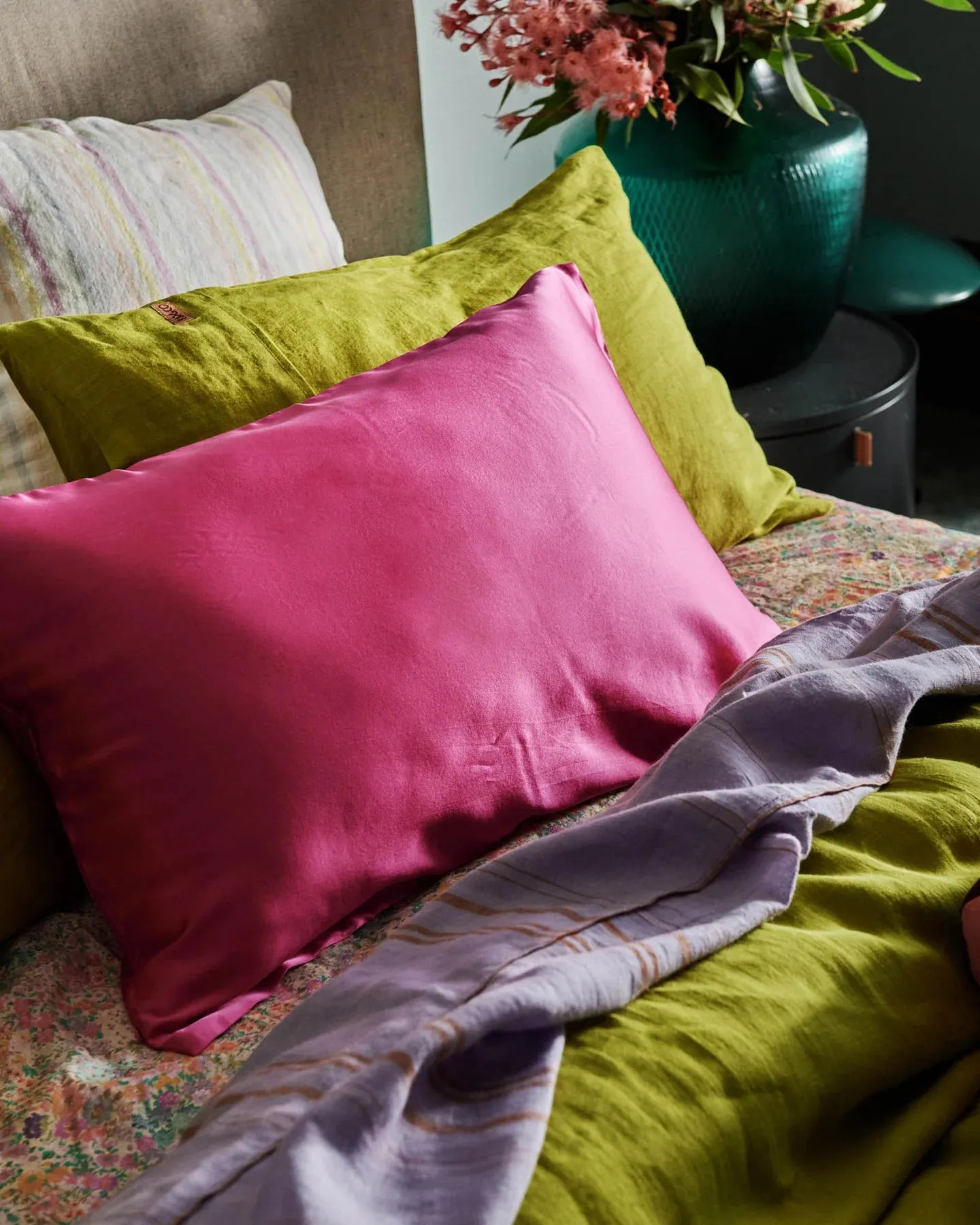 Kip & Co Perfect Pink Silk Pillowcase