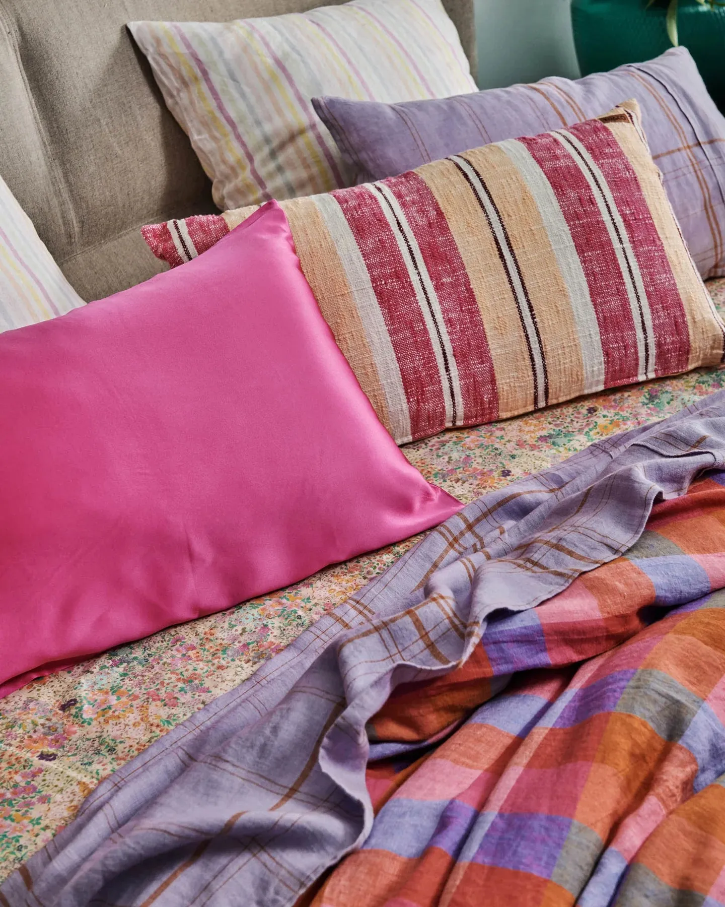 Kip & Co Perfect Pink Silk Pillowcase