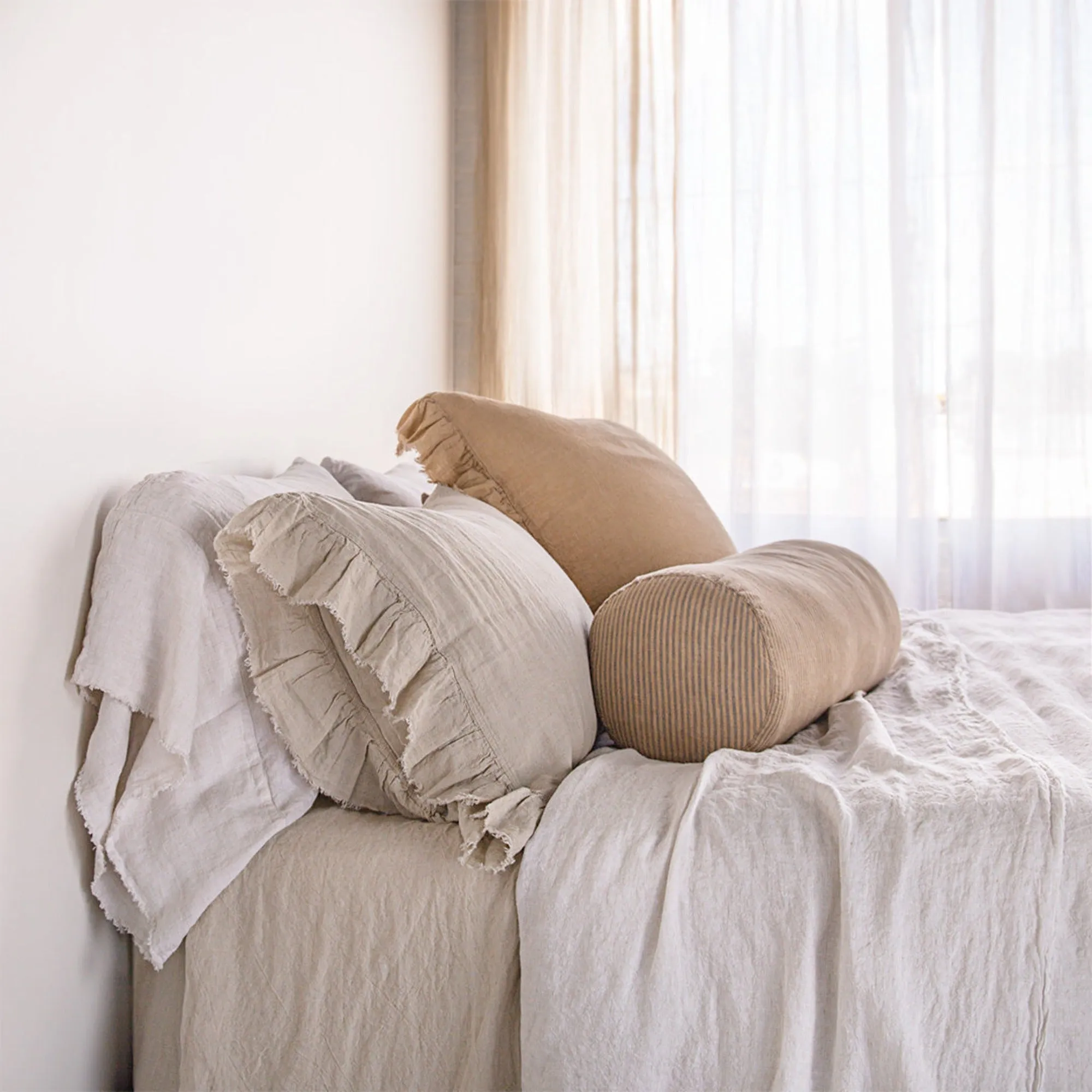 Kristine Linen Pillowcase - Sable