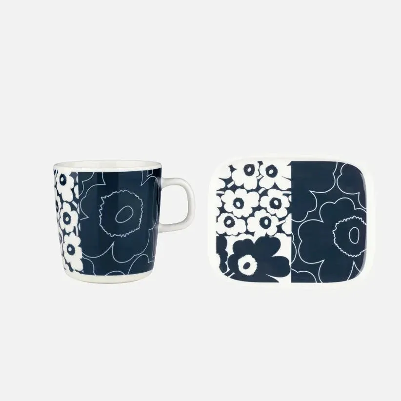 Marimekko Unikko Kollaasi Mug, 4 dl & Plate Set