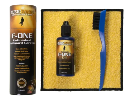 MusicNomad F-ONE-FRETBOARD-CARE-KIT Unfinished Fretboard Care Kit w/ F-ONE Oil/Brush/Cloth