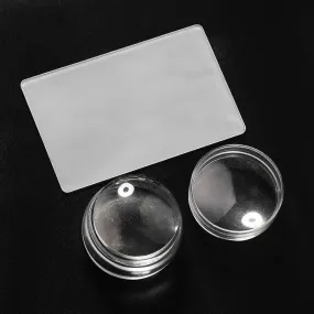 Nail Art Stamper | Clear Silicone Stamping Jelly With Scraper | Transparent Visible Body | No Misplacement For DIY Nail Decor