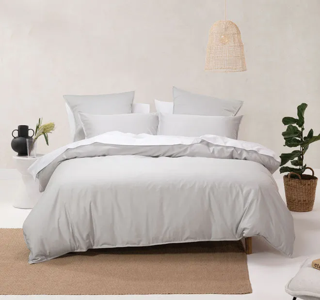 Nara 400THC Bamboo Cotton Standard Pillowcase Silver