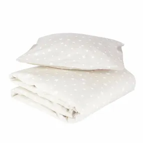 nobodinoz Duvet Single Sand White Stars