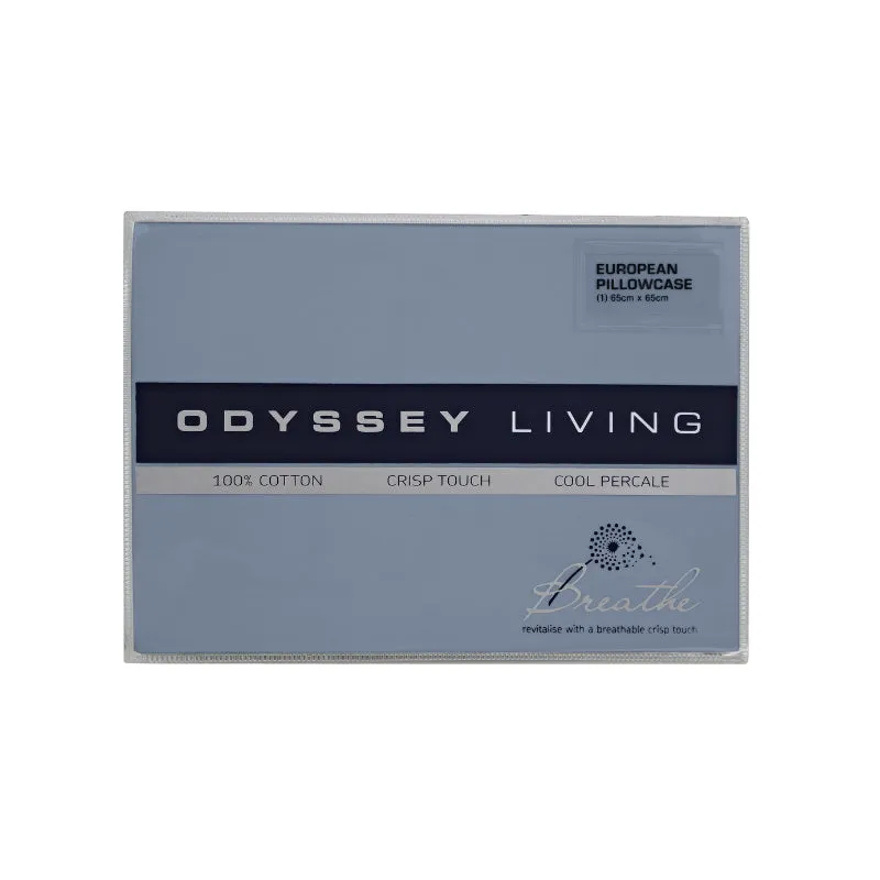 Odyssey Living Breathe Cotton Mercury European Pillowcase