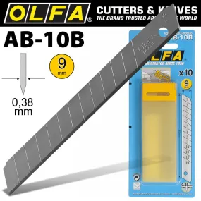 OLFA OLFA BLADES AB-10B 10/PACK 9MM BLA AB10B