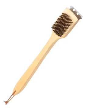 Omaha SP2483L Grill Brush, 3-1/4 in L Brush, 2 in W Brush, Stainless Steel Bristle, Stainless Steel Bristle, 18 L :EA: QUANTITY: 1