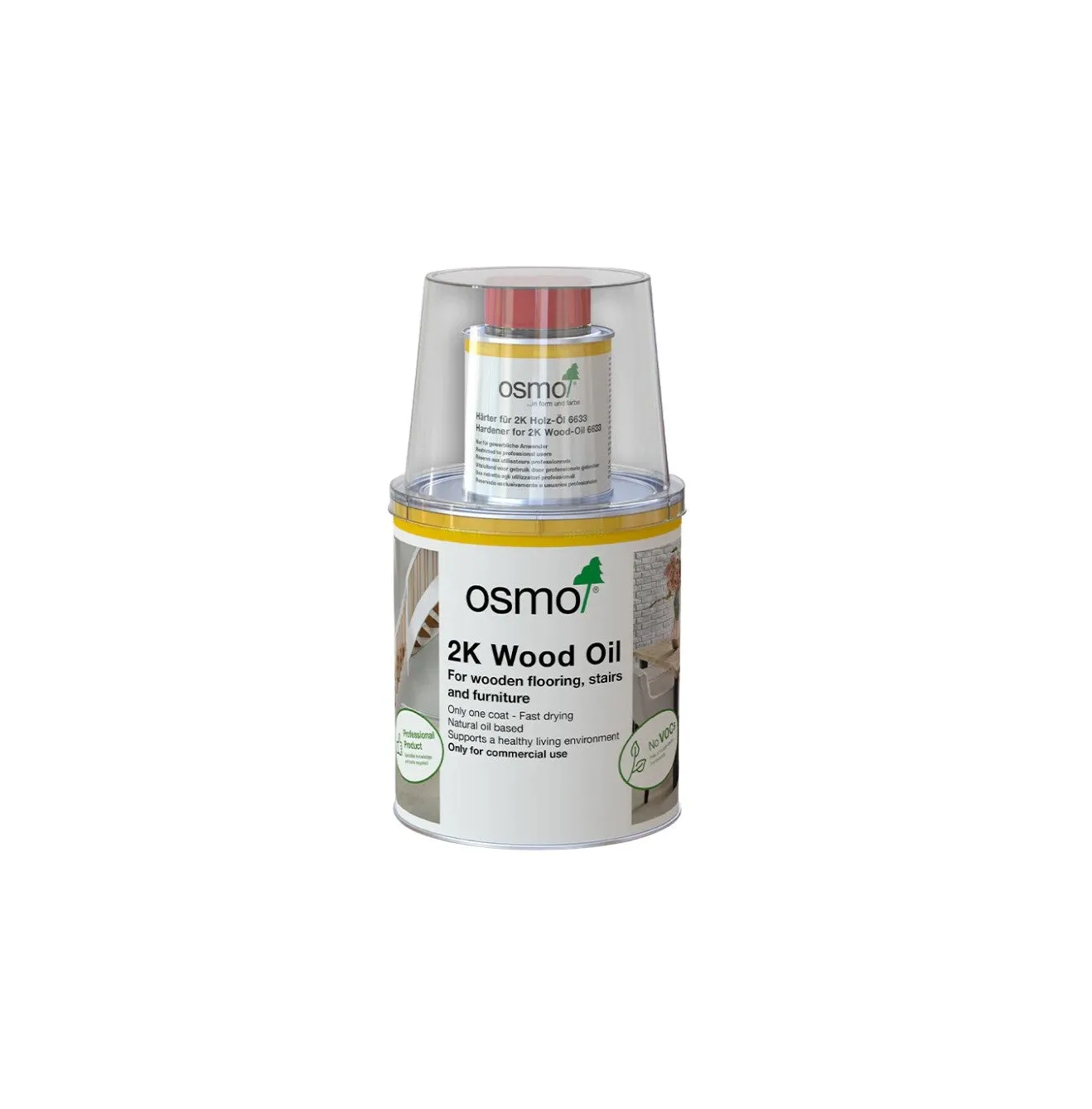 OSMO | 2K Wood Oil Voc Free 1000ml Graphite 6114