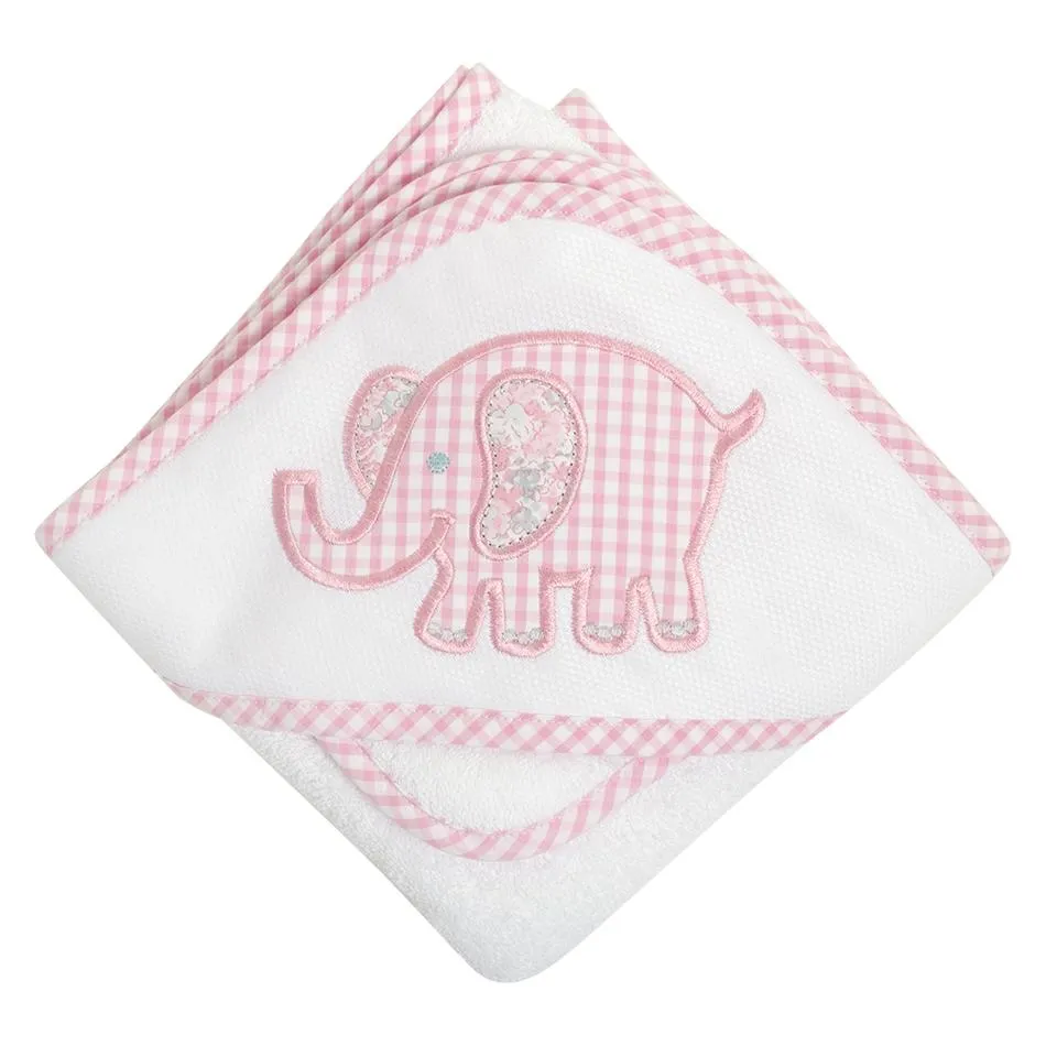 Pink Elephant Hooded Towel Set