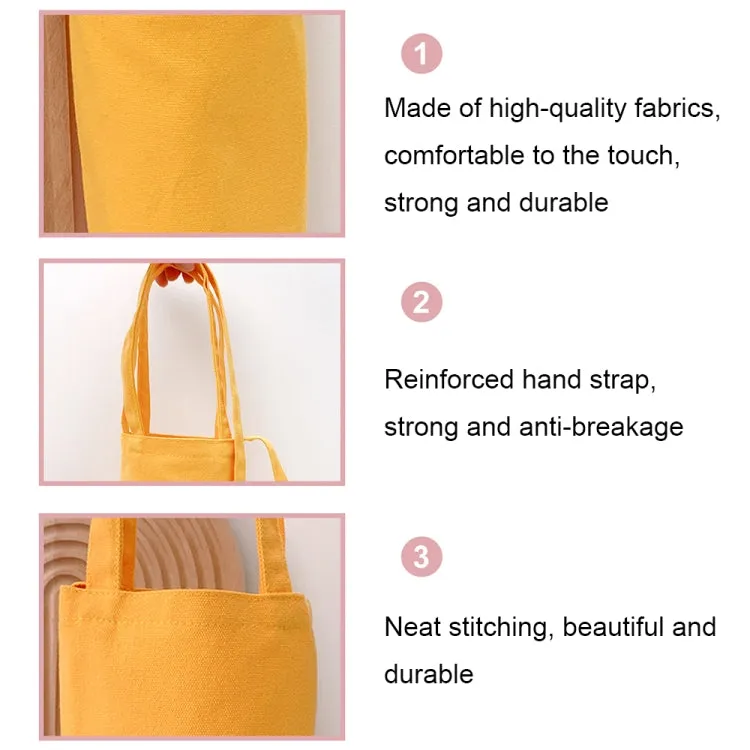 Portable Water Cup Coffee Bag Outdoor Thermal Insulation Solid-Color Canvas Cup Cover, Specification: Crossbody (Yellow)