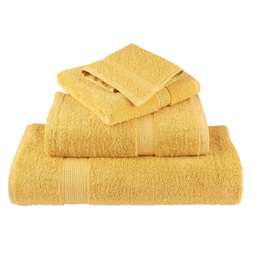 Premium Bath Towels 2pcs Gold 100x150cm 600gsm 100% Cotton