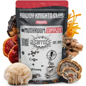 Rowdy Mushroom Coffee - Organic Coffee   6 Mushroom Blend