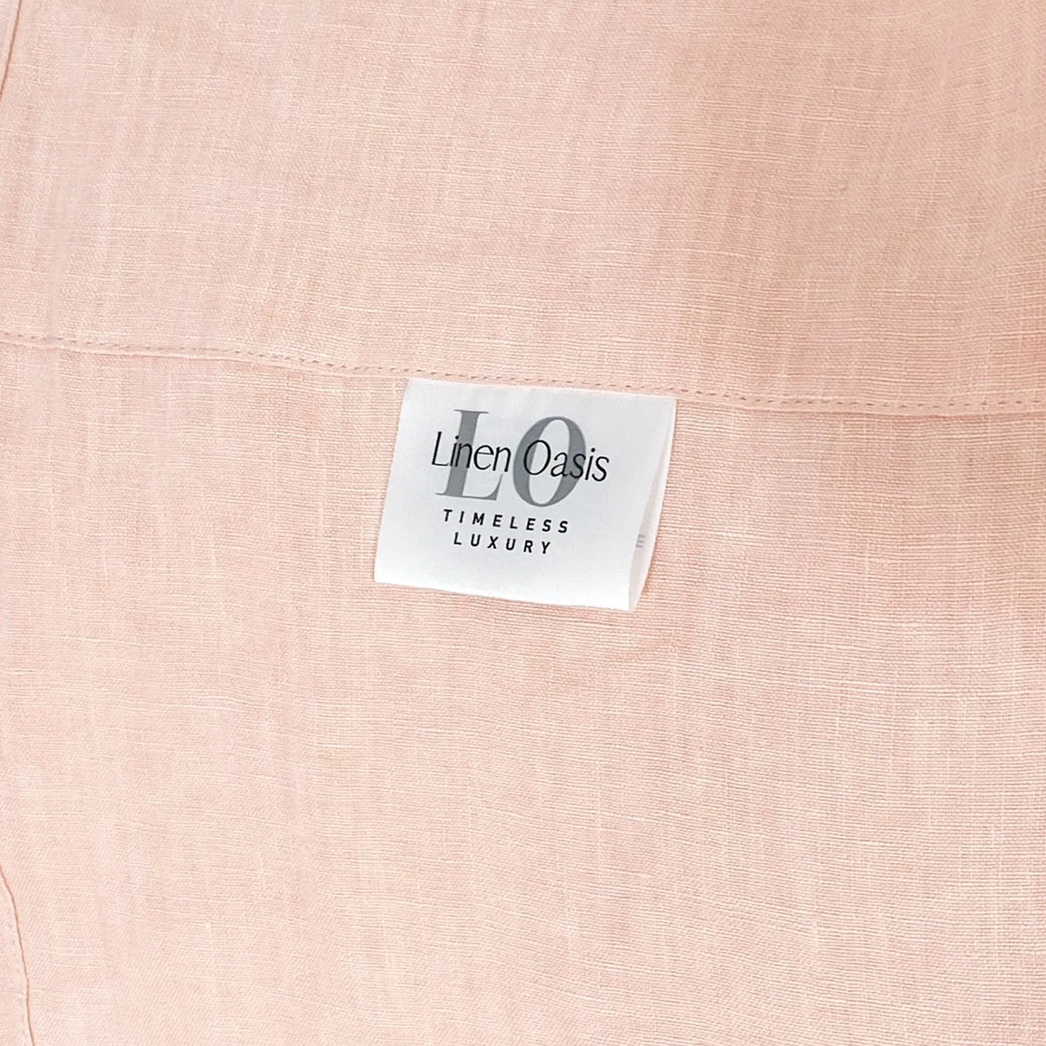 Salmon Linen Fitted Sheet