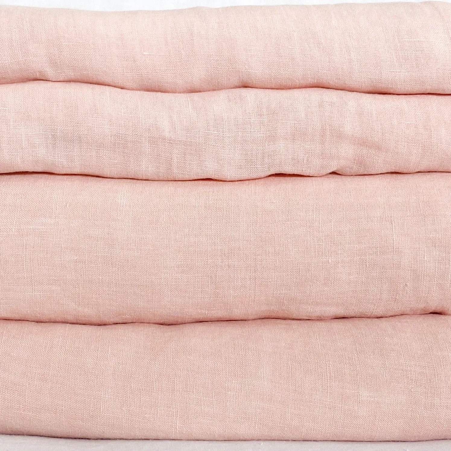 Salmon Linen Flat Sheet