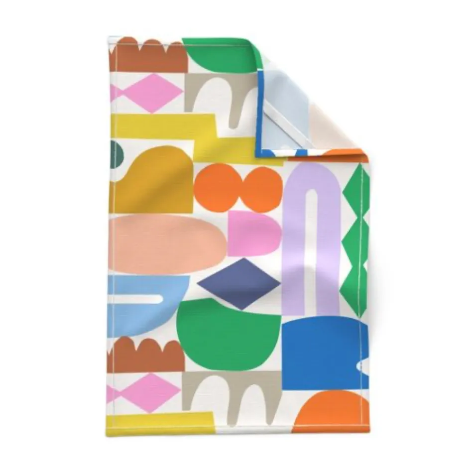 Shape Stack Tea Towel - Multi