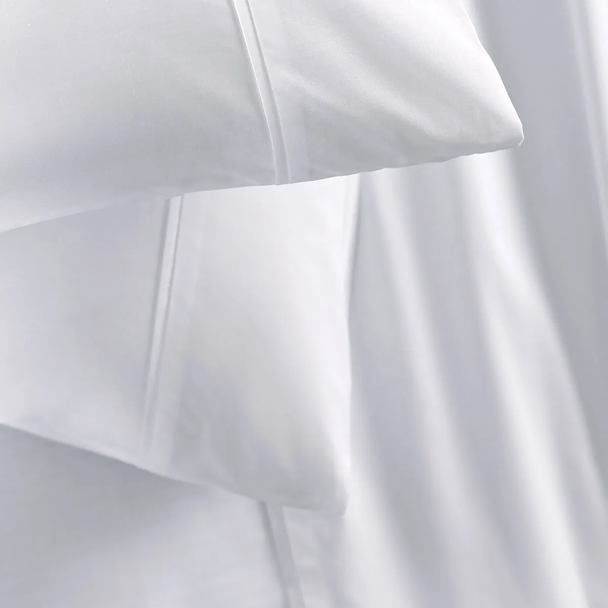 Slumber Plain Easy Care Percale 100% Cotton White Crisp Bed Sheet