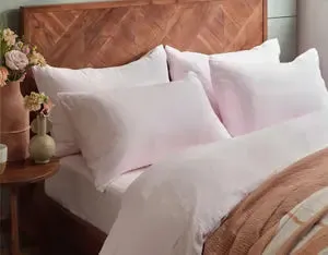 Soft Pink Linen Bedding