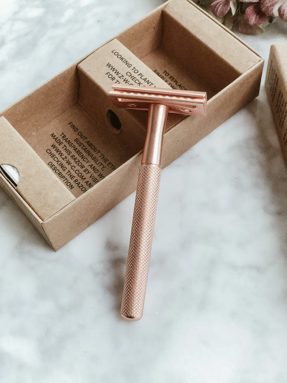 Stainless Steel Reusable Razor - Rose Gold