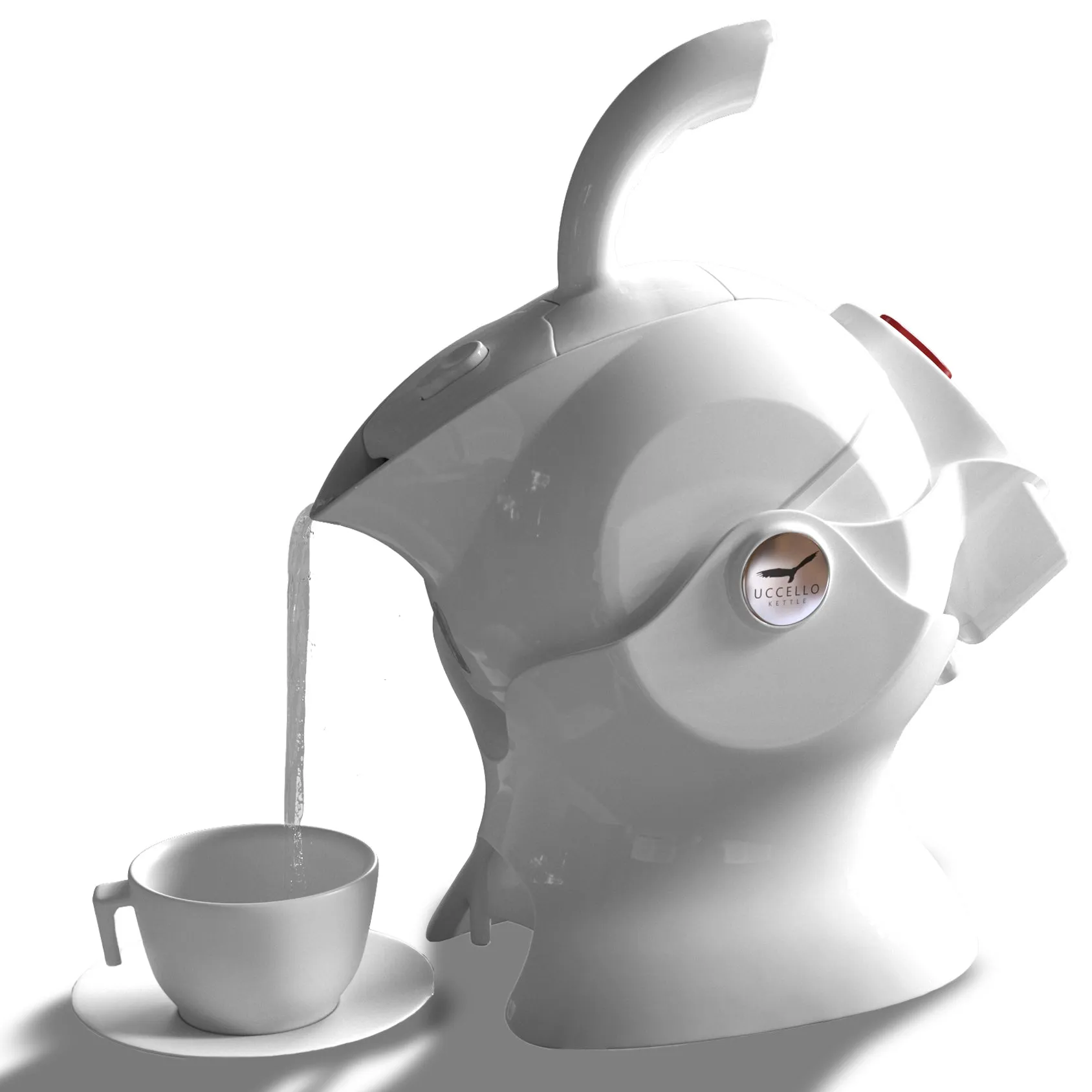 Tilt-to-pour Uccello Kettle - all white - VAT free