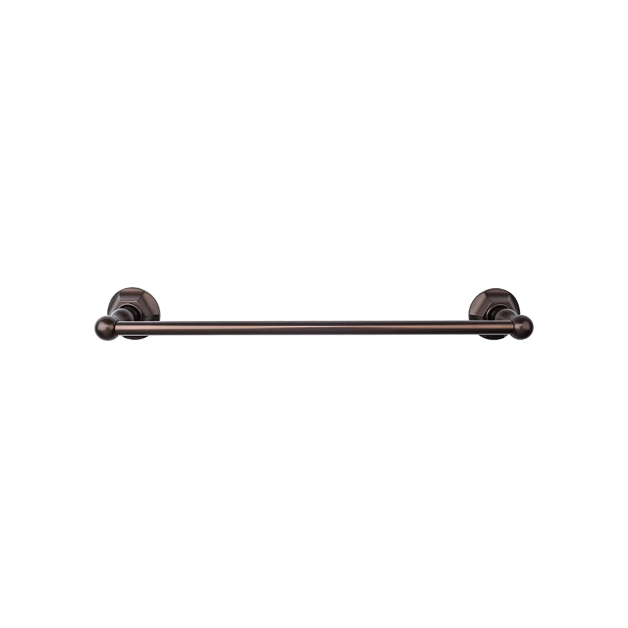 Top Knobs ED8ORBB Edwardian Bath Towel Bar 24 Inch Single - Hex Backplate Oil Rubbed Bronze